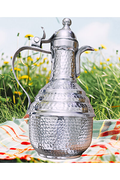 Pure Traditional Indian hand-hammered aluminum coffee pot, 1 liter