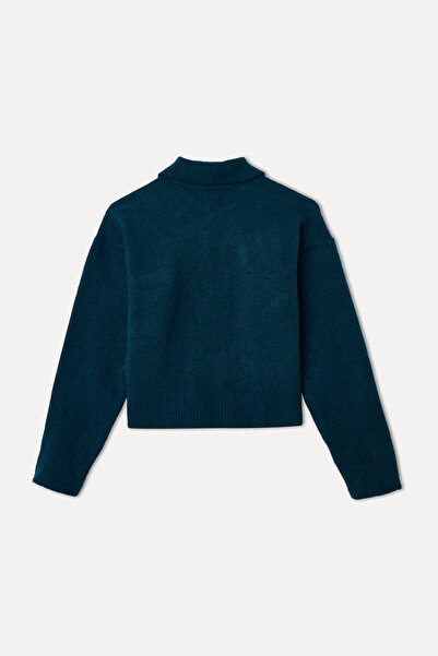Mudo BUTTONED POLO NECK SWEATER