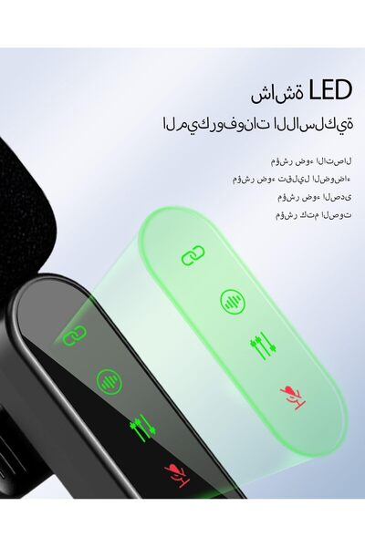 genernic 2 in 1 Wireless Lavalier 2 pack Mic for iPhone Android Receiver Noise Reduction Clip Vlogging Mic