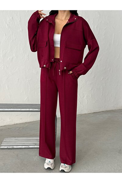 BEJNA Women's Bomber Jacket Pants Modal Set