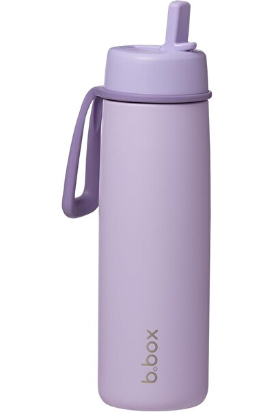 b.box Triple Insulated 23oz Water Bottle w/ Stainless Steel Straw (Lilac Love)