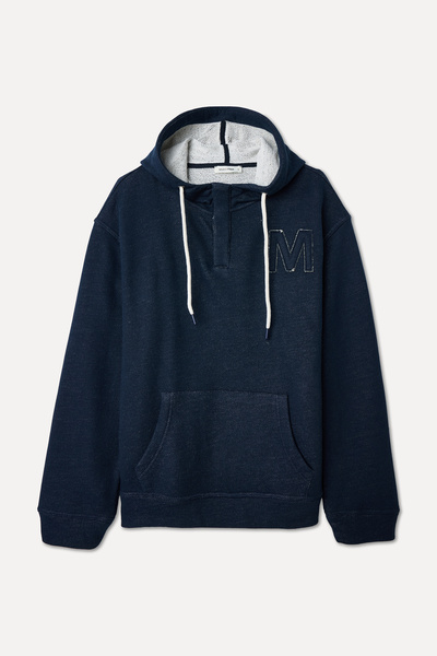 Mudo Loose Fit Embroidered Hooded Sweatshirt