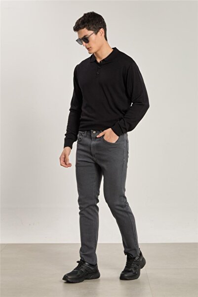 BARRELS AND OIL Men's Regular Fit Jean Pants Bolero - Gray