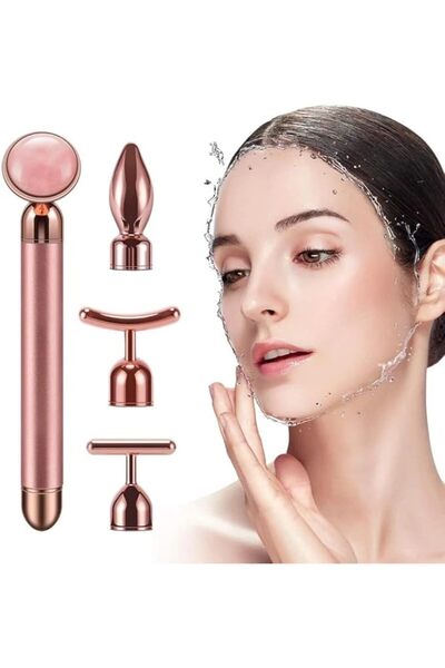 Arabest جهاز تدليك الوجه 4 في 1 بنبضة ذهبية عيار 24 قيراطًا، جهاز تدليك الوجه...