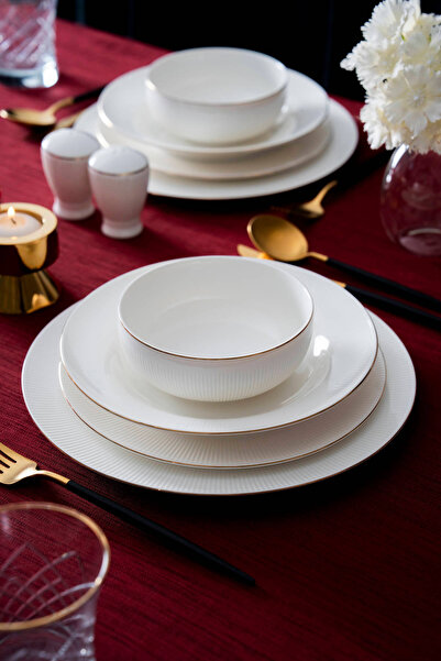 ACAR Zahara 6 Kişilik 27 Parça Porselen Yemek Takımı