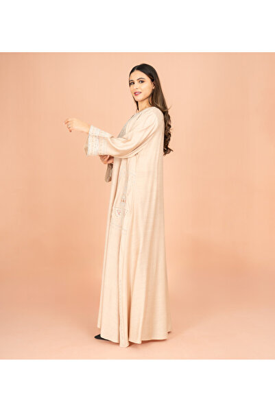 IKKXA Solid Jalabiya Crystal Details Wide Cut Arabisque