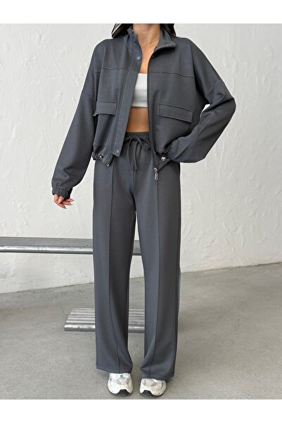 BEJNA Women's Bomber Jacket Pants Modal Set