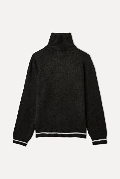 Mudo Loose Fit Zip-Up Stand-Up Collar Sweatshirt