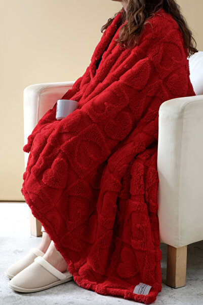 Noctiluca Amora Heart Pattern Wellsoft Tv Blanket 120X180 • Soft Warm Shawl - Sofa Cover
