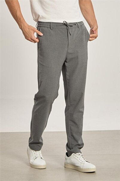 BARRELS AND OIL Men's World Elastic Waist Trousers - Gray