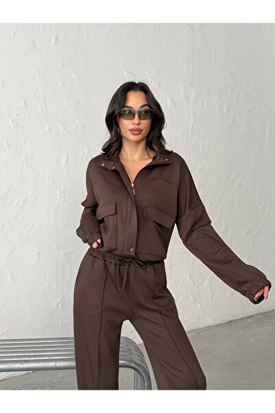 BEJNA Women's Bomber Jacket Pants Modal Set