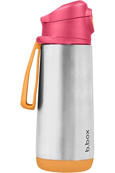 b.box Insulated Sport Spout Drink Water Bottle 500ml Strawberry Shake