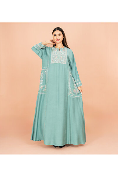 IKKXA Solid Jalabiya Crystal Details Wide Cut Arabisque