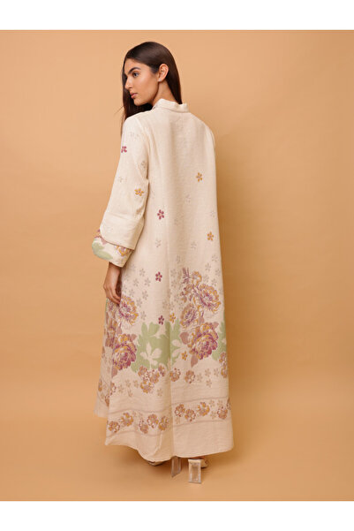 IKKXA Beautiful Design Printed Jalabiya Floral Details