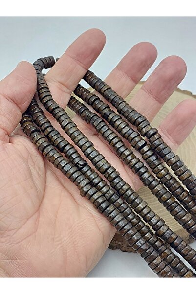 Yasamtohumu 8x3 мм естествена дървена кръгла мъниста – кафяв материал за изра...