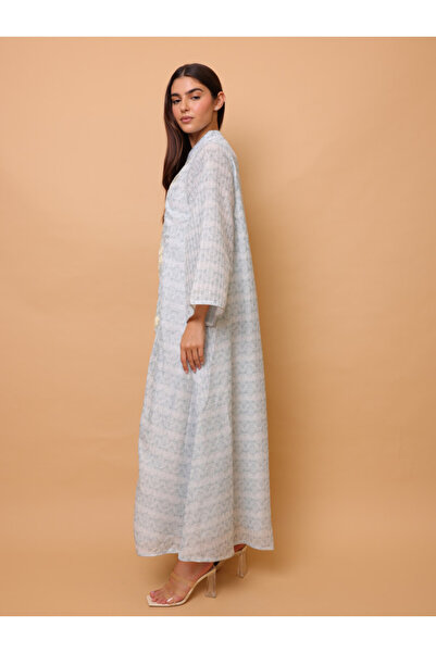 IKKXA Printed 2 Color Gold Sequin Jalabiya