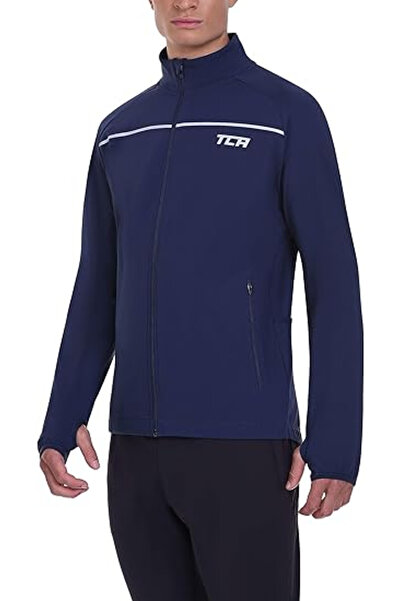 OEM Men's breathable blue sports sweatshirt with zipper pockets L