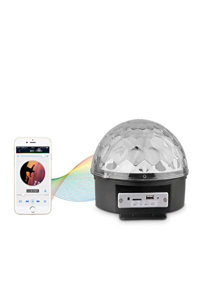TrendyLux Rotating RGB LED Disco Ball – Music Speaker, USB/SD, Remote Control, 20W, Light Shows