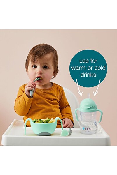 b.box Sippy Cup with Weighted Straw, Bubblegum, 8 oz