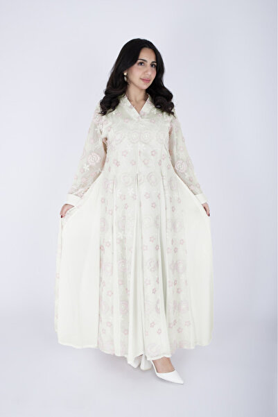 IKKXA جلابية مطرزة بالزهور