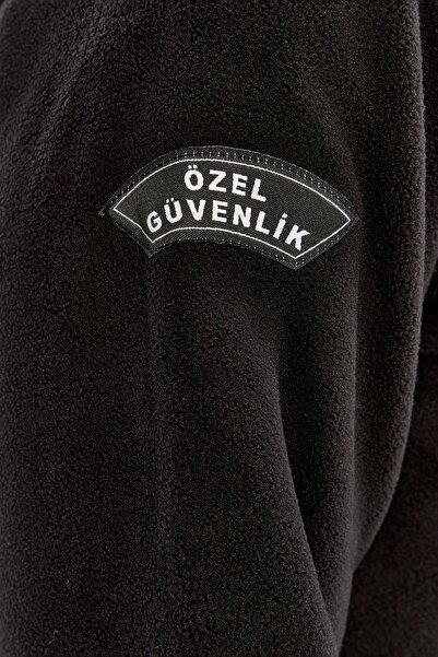 Uniprom Men's Special Security Fleece Jacket Full Zipper 3 Pockets Black