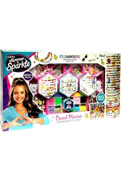 Shimmer.co Shimmer 'N Sparkle Bead Mania Friendship Studio DIY Bracelet Making Kit with Beads & Charms