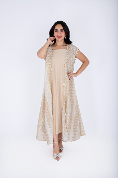 IKKXA Modern Sleeveless Arabisque Jalabiya