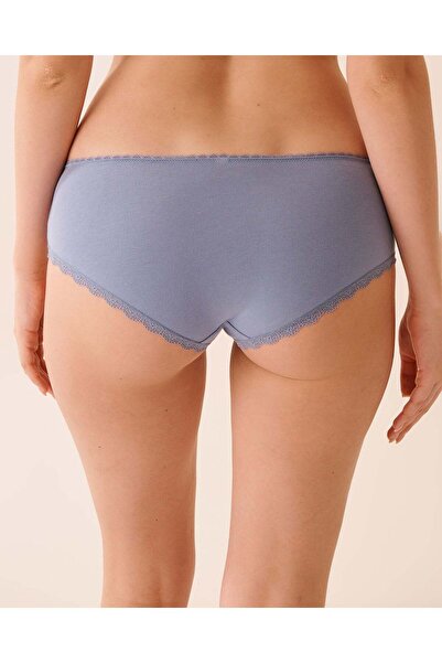 La Vie en Rose Cotton and Lace Detail Hiphugger Panty