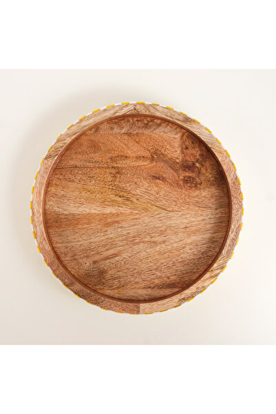 Zsa Zsa Zsu Nohar Reçine - Mango Ağacı Tepsi 28x28x5 Cm Sarı