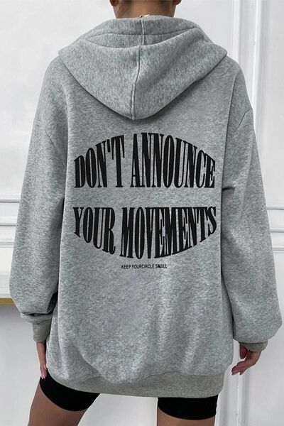 RASCHA Unisex Gray Wrst Back Printed Thin Seasonal Hooded Oversize Cardigan