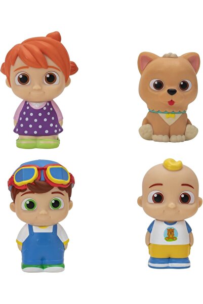Cocomelon 4 Figure Pack - JJ & Family Figure Set (JJ, YoYo, TomTom, Bingo)