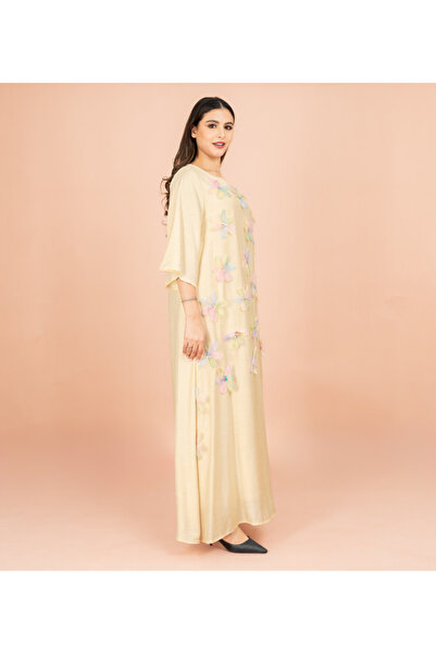 IKKXA Three Dimensional Flowers Crystal Solid Modern Jalabiya