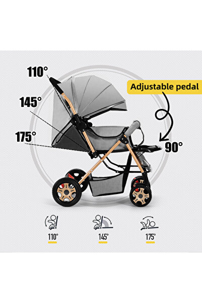 FADAKWALT Lightweight Foldable Baby Stroller 0-36 Months Toddler Use, Equipped with Waterproof Canopy
