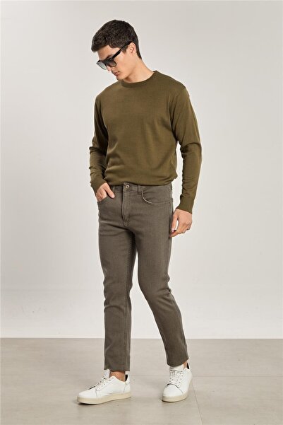 BARRELS AND OIL Men's Regular Fit Jean Pants Bolero - Mink