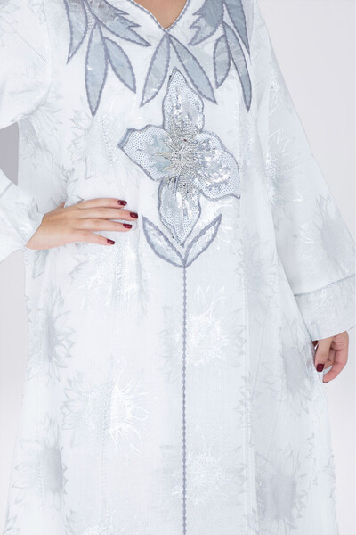 IKKXA Classic Design Silver Patterns Jalabiya