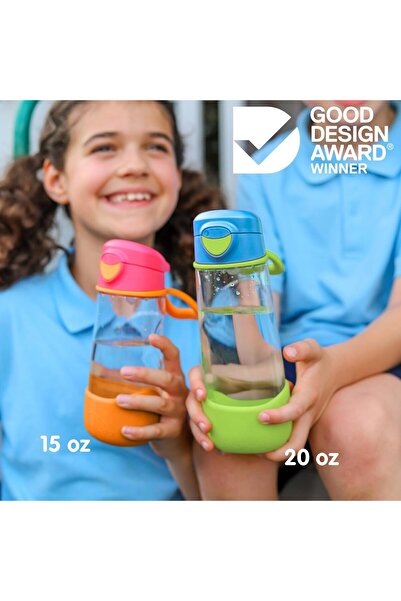 b.box 15 oz Sport Spout Bottle - Kids Water Bottle, Spill Proof, Tritan, BPA Free