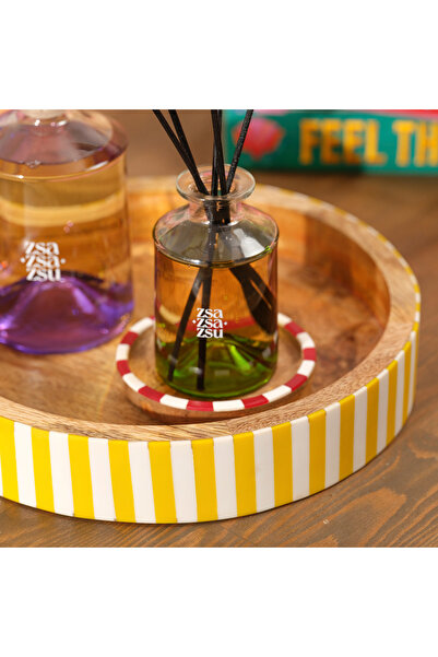 Zsa Zsa Zsu Nohar Reçine - Mango Ağacı Tepsi 28x28x5 Cm Sarı