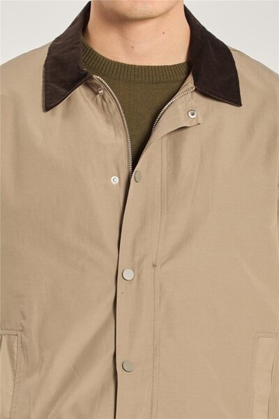 BARRELS AND OIL Ανδρικό μπουφάν με γιακά πόλο - Πέτρα