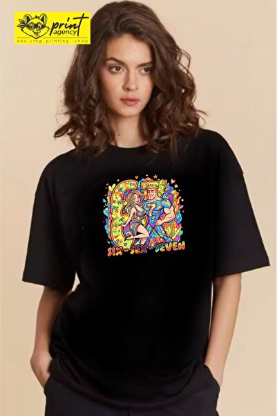 Funny Gift Tricou cu maneca scurta unisex Funny 67 Six-Sex-Seven