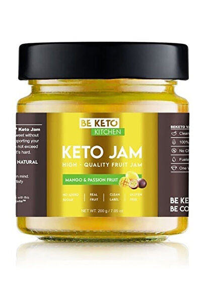 Perfect Keto Mango-Çarkıfelek meyveli Ketojenik Reçel (Şekersiz, Glutensiz) 200g, vegan, düşük karbonhidrat