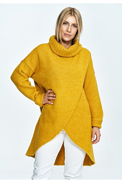 Figl Women's oversized asymmetrical sweater - Mint M891 One size fits all