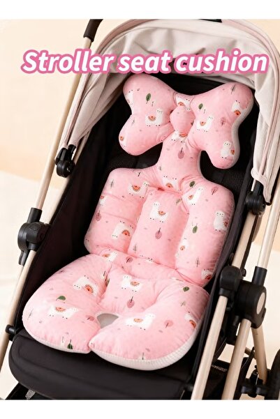 Generic Baby Stroller Cushion Seat Pad Stroller Seat Liner 3D Mesh Pram Pushchair Seat Liners Universal Pink