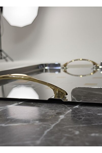 Alamtiaz A new and elegant design steel serving tray set