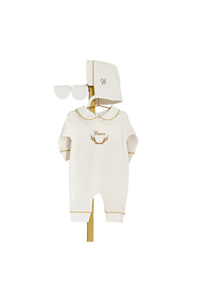 Mis Bebe Minik İnsanların Sarayı Penye Kumaş Gold Biyeli Başak Desenli Set | ...