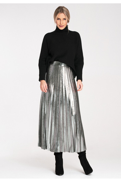 Figl Elegant women's sweater - High-neck sweater - Black sweater M1101 size S/M