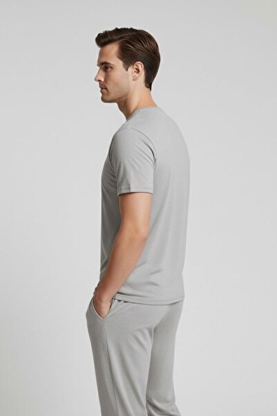 Artış Men's Short Sleeve Basic Flexible Stretch Fabric Viscose T-Shirt