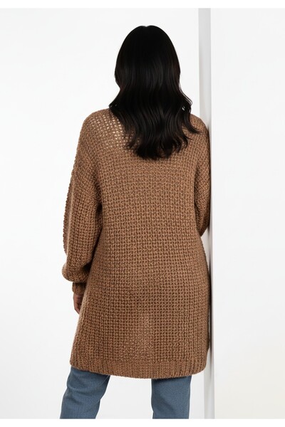 Figl Chunky knit cardigan - Wrap cardigan - Orange sweater M1277 size L