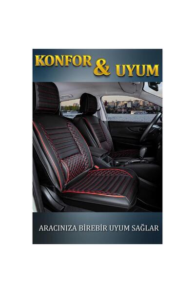 Startcar غطاء مقعد سيارة فيات إيجيا هاتشباك من الجلد، طقم أمامي وخلفي، أسود و...