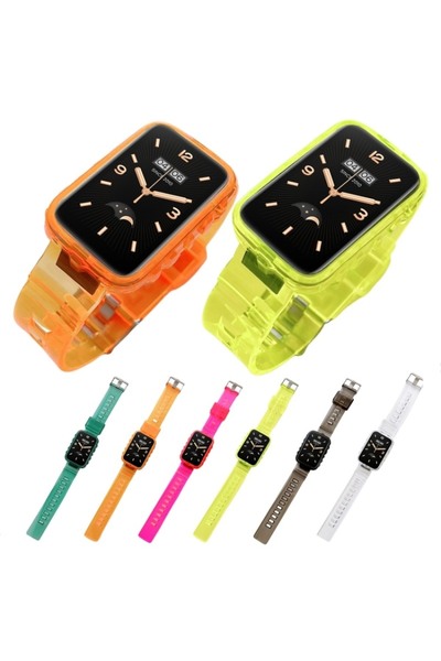 Mobilite Xiaomi Mi Band 7 Pro Uyumlu Kordon TPU Silikon Tank Kordon Kasa