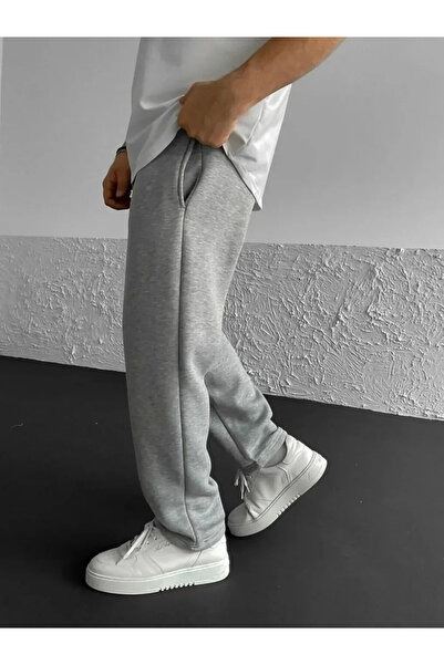 Freak Tshirt Baggy Sweatpants Gray Wide Leg Winter 3 Thread Combed Cotton